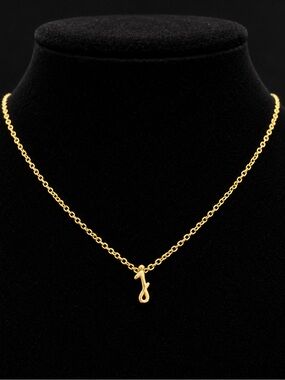 Dainty Small Initial J Gold Necklace Minimalist Letter Pendant Gift Layering